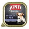 Rinti Feinest Geflügel Pur & Reh -Hund Sache Getchaft 61729 rinti feinest geflugel pur reh 150g