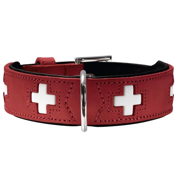 Hunter Swiss Halsband Rot/schwarz 3 Hunter Swiss Halsband Rot/schwarz