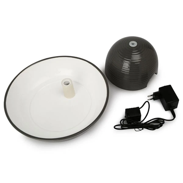 Trixie Trinkbrunnen Keramik Vital Flow 1,5 L, Grau/weiß 4 Trixie Trinkbrunnen Keramik Vital Flow 1,5 L, Grau/weiß – Bild 2