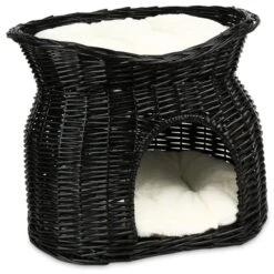 Trixie Weidenkorb Mit Liegedach Und Kissen