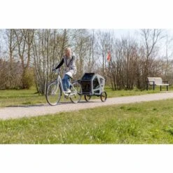 Trixie Fahrrad-Anhänger Grau/Salbei 22 Trixie Fahrrad-Anhänger Grau/Salbei -Hund Sache Getchaft trixie fahrradanhaenger 10