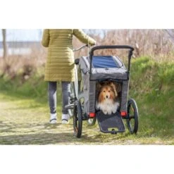 Trixie Fahrrad-Anhänger Grau/Salbei 21 Trixie Fahrrad-Anhänger Grau/Salbei -Hund Sache Getchaft trixie fahrradanhaenger 9